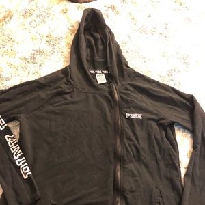 VS Pink asymmetrical zip up hoodie